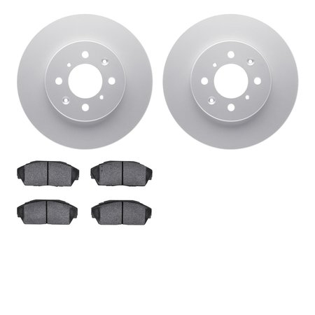 DYNAMIC FRICTION CO 4502-59097, Geospec Rotors with 5000 Advanced Brake Pads, Silver 4502-59097